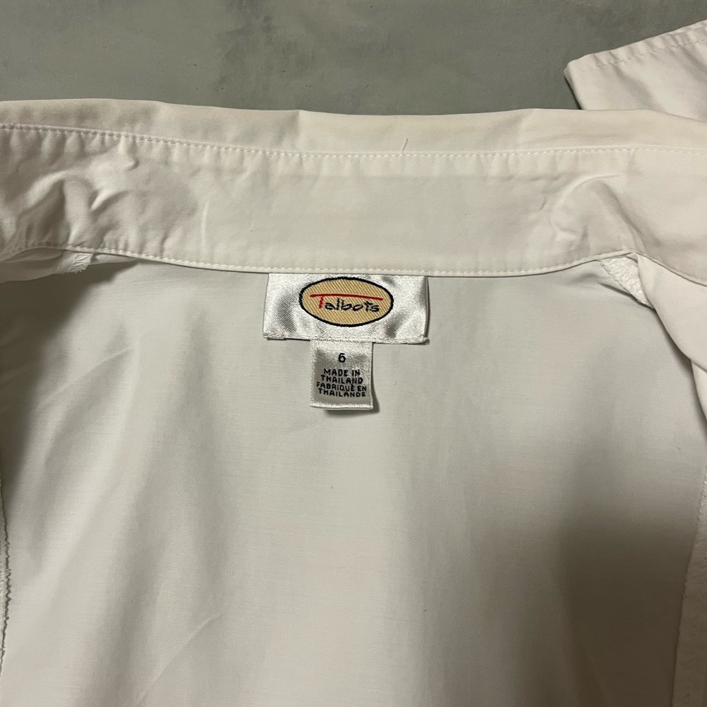 Talbots Button down white shirt